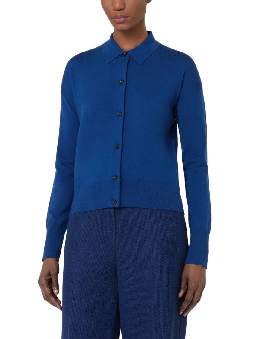 Max Mara Pointed Collar Button-Down Cardigan