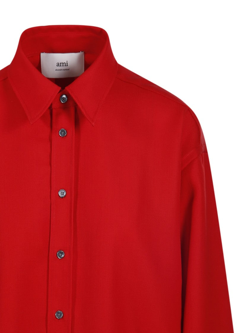 Ami Back Slit Oversized Shirt