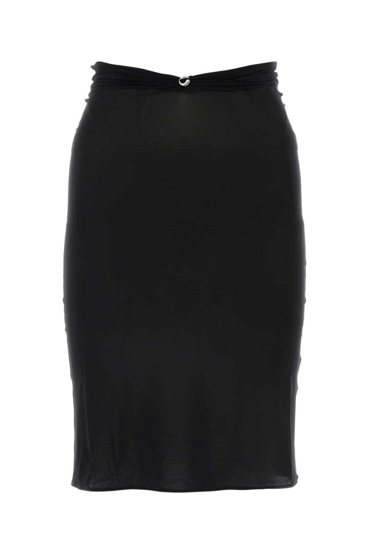 Coperni Black Stretch Nylon Triangle Skirt