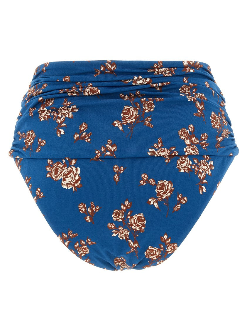 Magda Butrym High-Waisted Floral Print Bikini Briefs With Curled Design