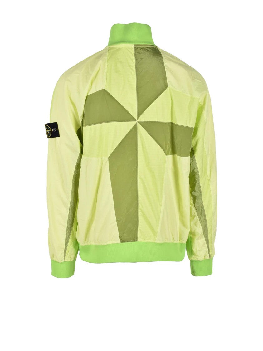Stone Island Green Zip-Up Cotton-Blend Bomber Jacket