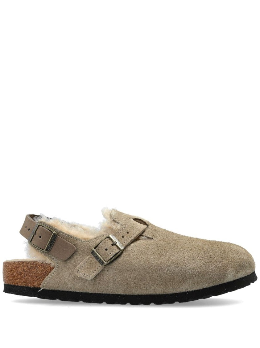 Birkenstock Closed-Toe Suede Sandals With Adjustable Buckle