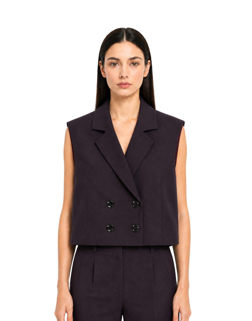 Nine In The Morning Ametista Liora Cropped Wool Vest