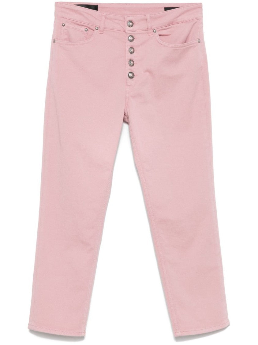 Dondup Light Pink Jeans With Button Fly And Classic Design