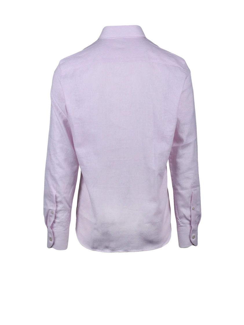 Ghirardelli Ghirardelli Long Sleeve Cotton Shirt With Vertical Stripe Pattern