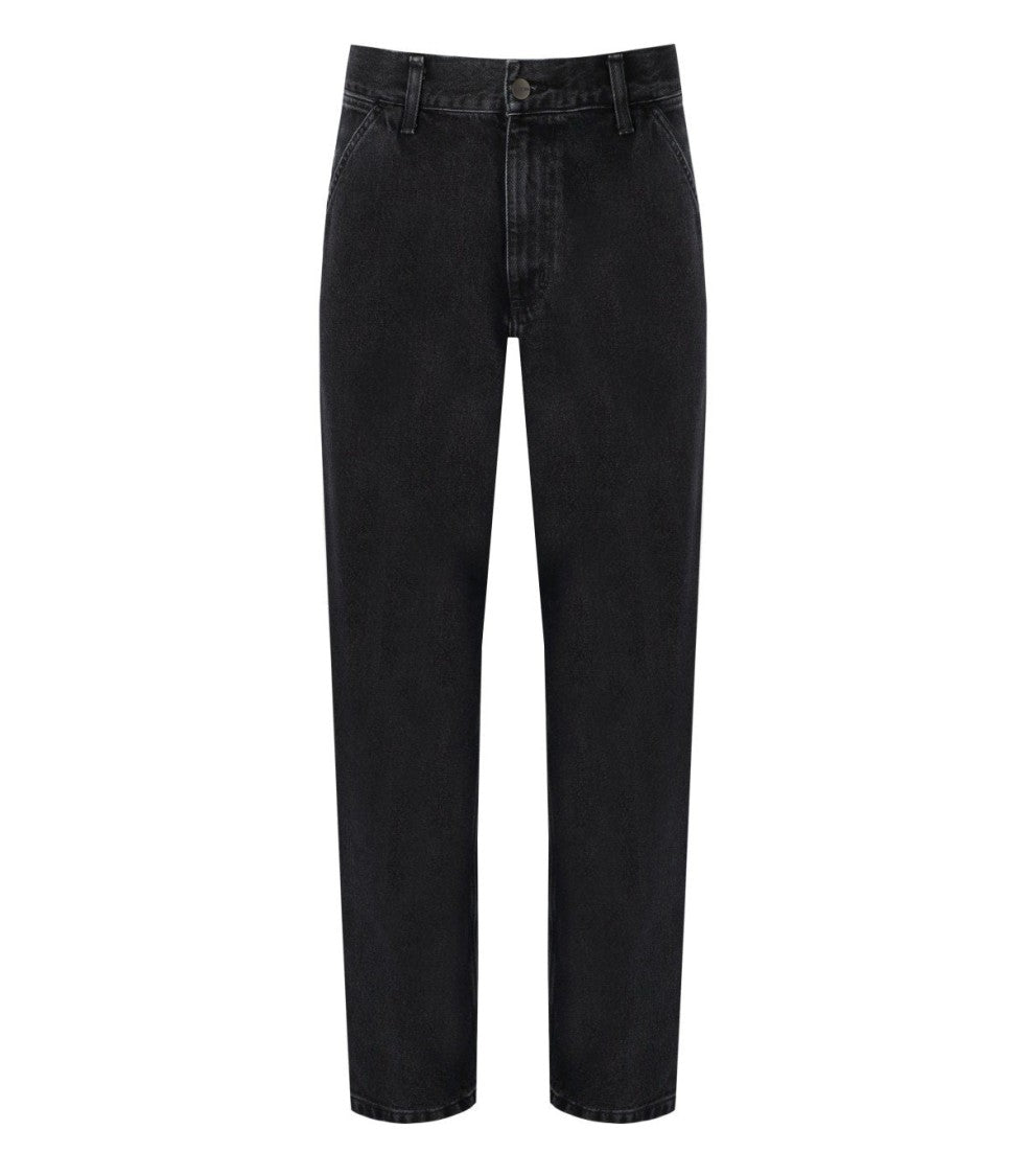 Carhartt Wip Single Knee Stone Washed Black Jeans