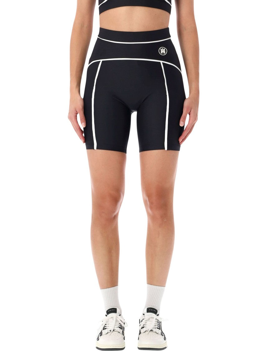 Amiri Pleated Active Ciclista High-Waist Shorts