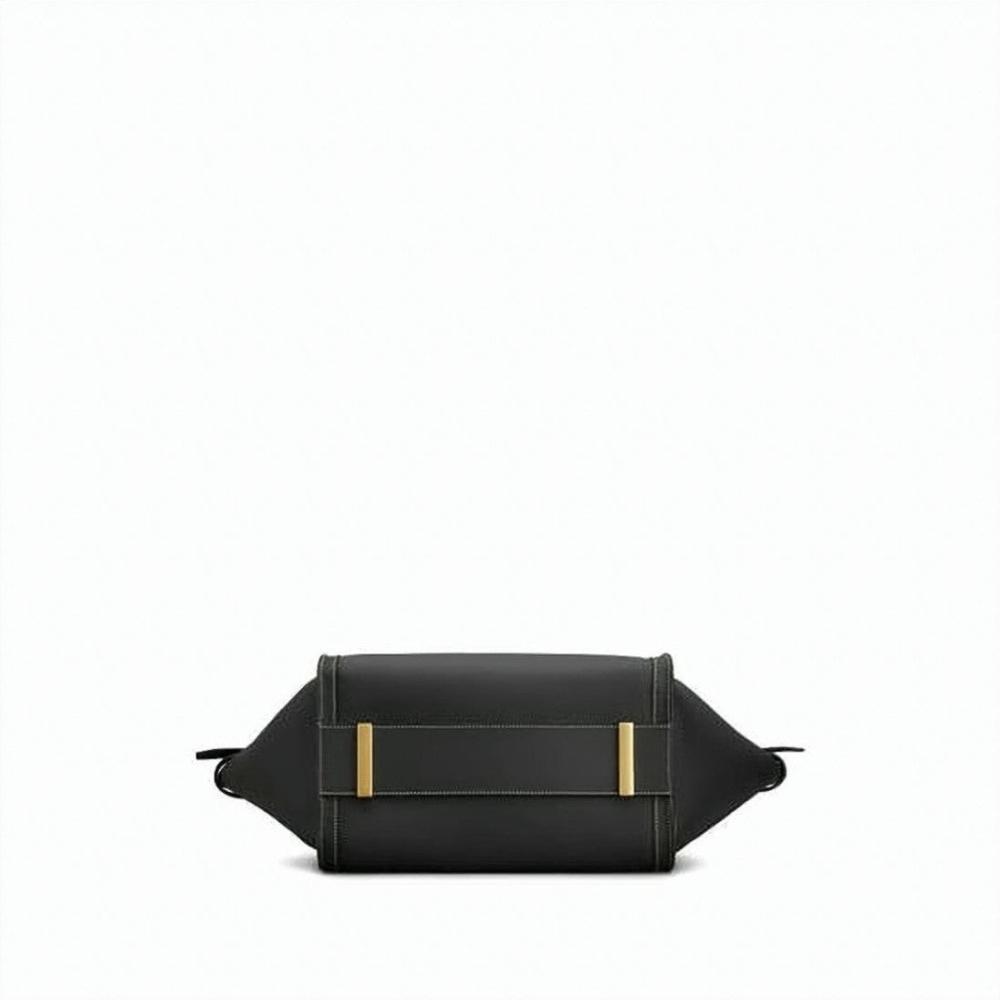 Tod's Trapezoidal Black Calf Leather Shoulder Bag