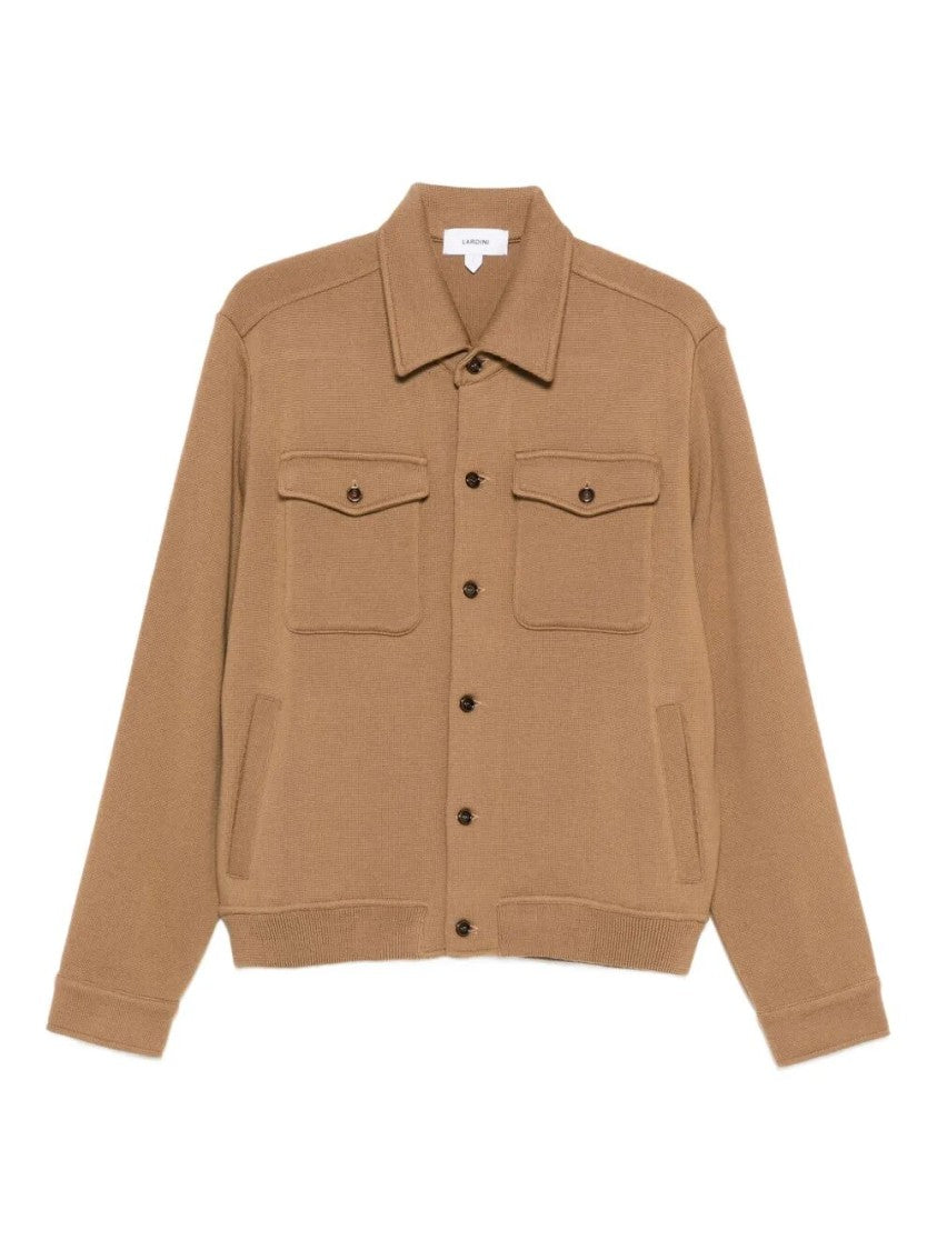 Lardini Button-Up Knit Jacket