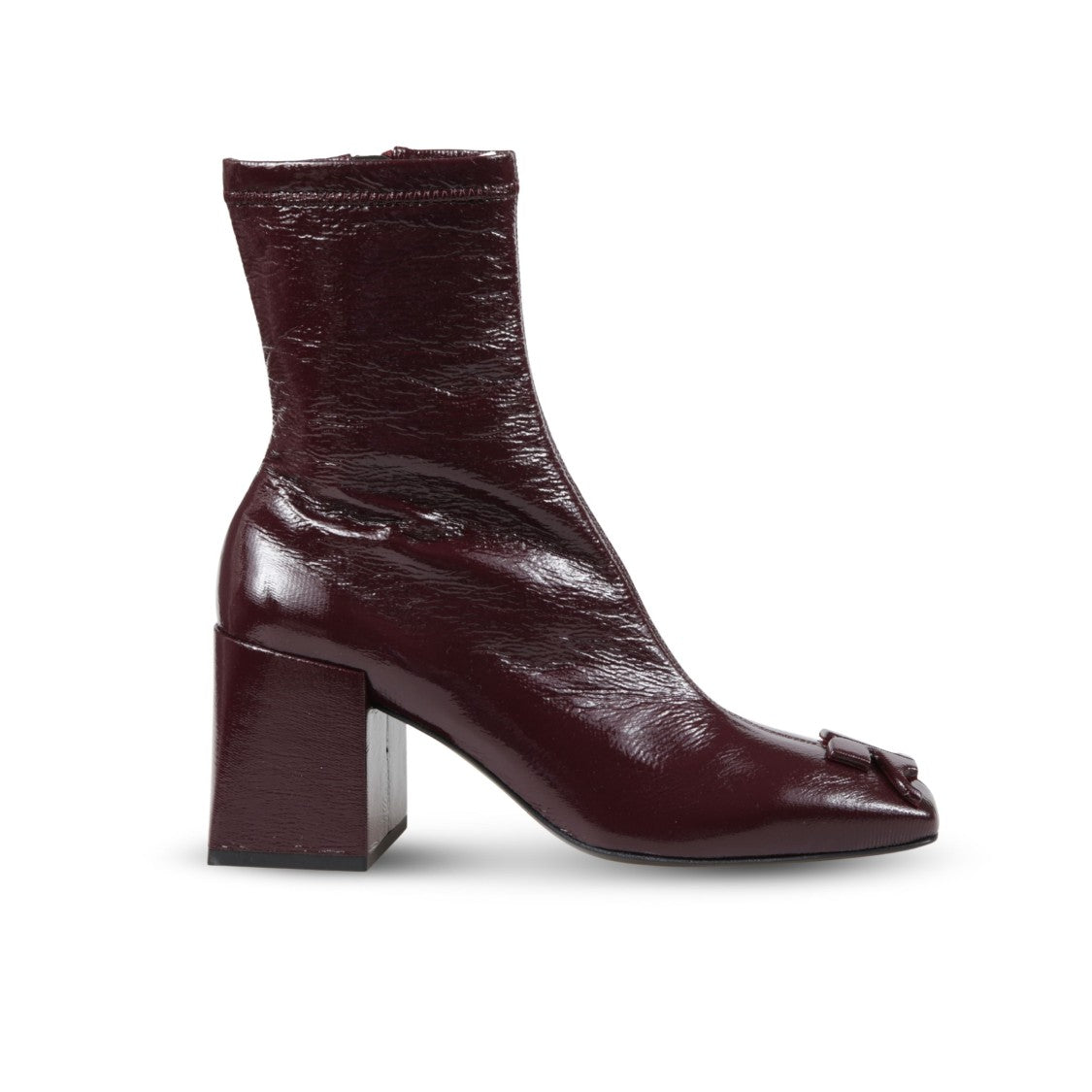 Courrèges Patent Block-Heel Ankle Boots