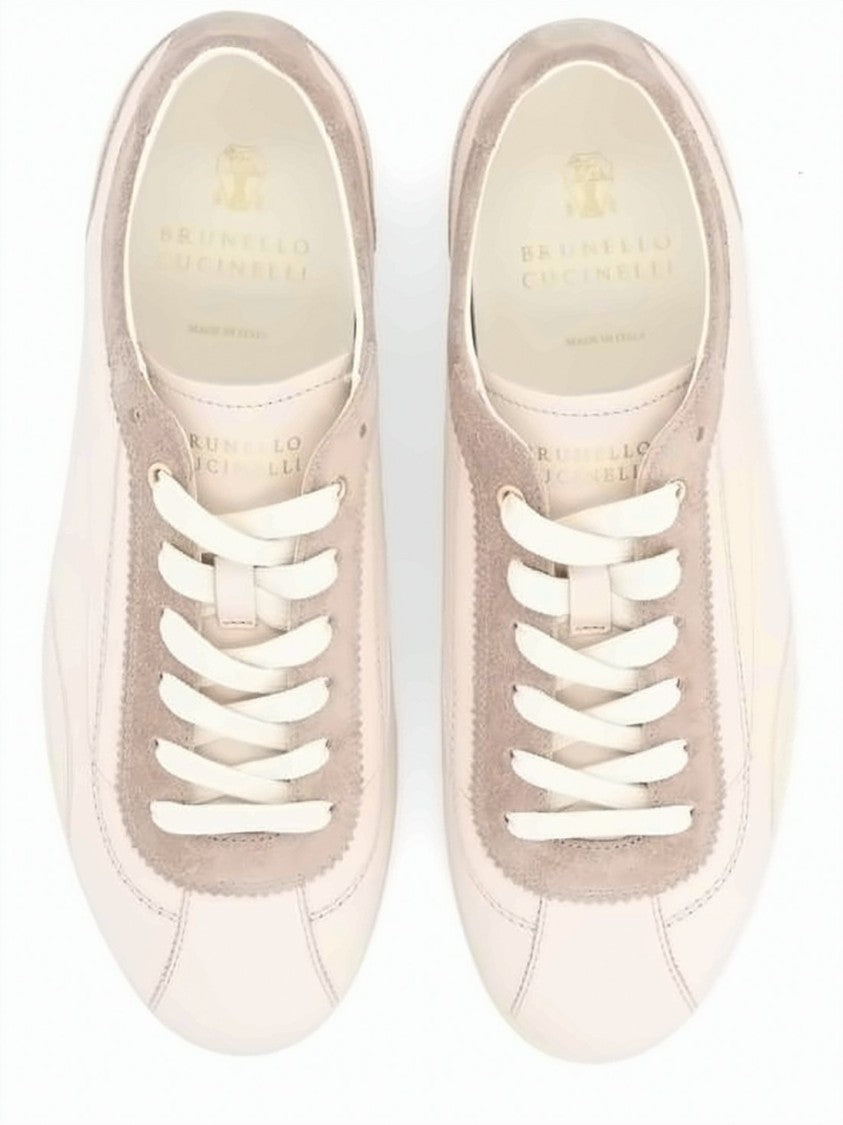 Brunello Cucinelli Low-Profile Sneakers With Suede Accents