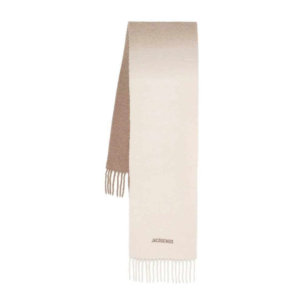 Jacquemus Two-Tone Fringed Alpaca Blend Scarf