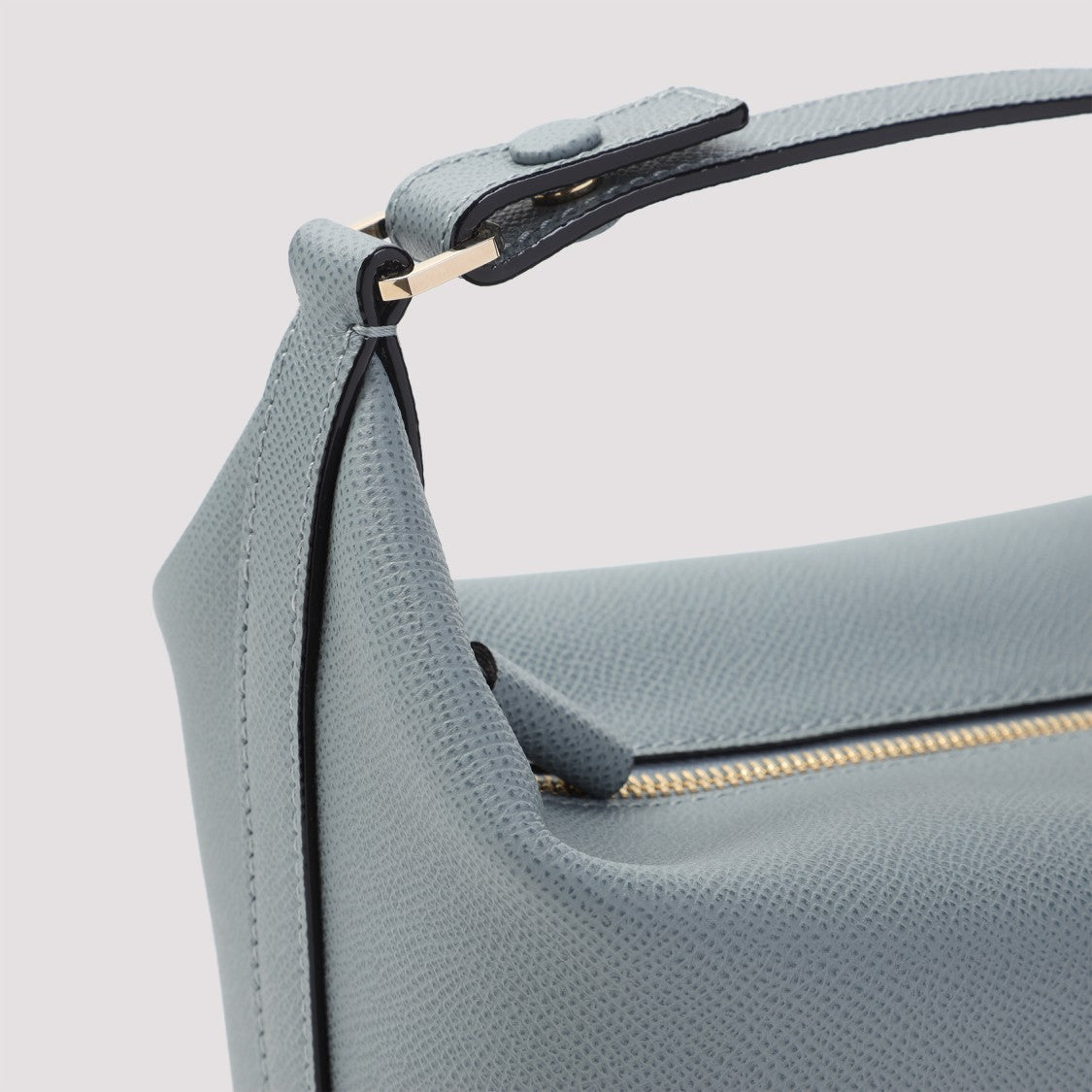 Valextra Niagara Blue Calf Leather Mochi Pouch Bag