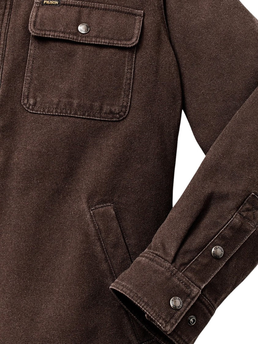 Filson Brown Fleece-Lined Cotton Jac-Shirt