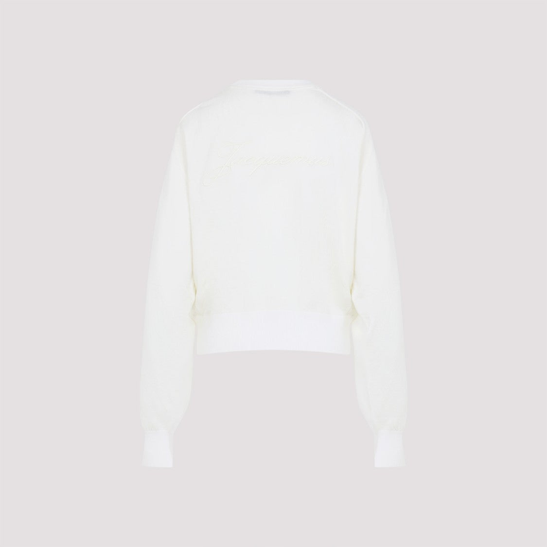 Jacquemus Le Brode White Merino Wool Pullover