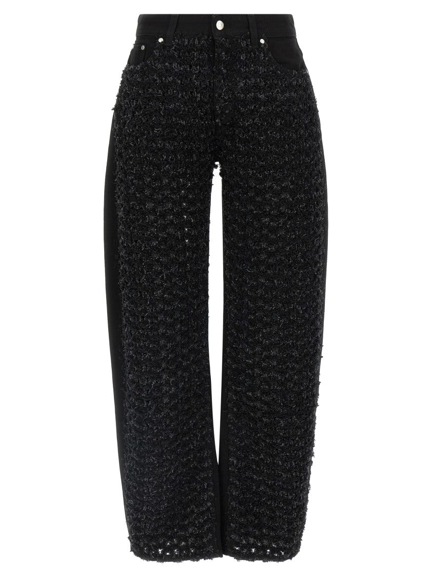 Stella Mccartney Textured Laser Bouclé Black Jeans