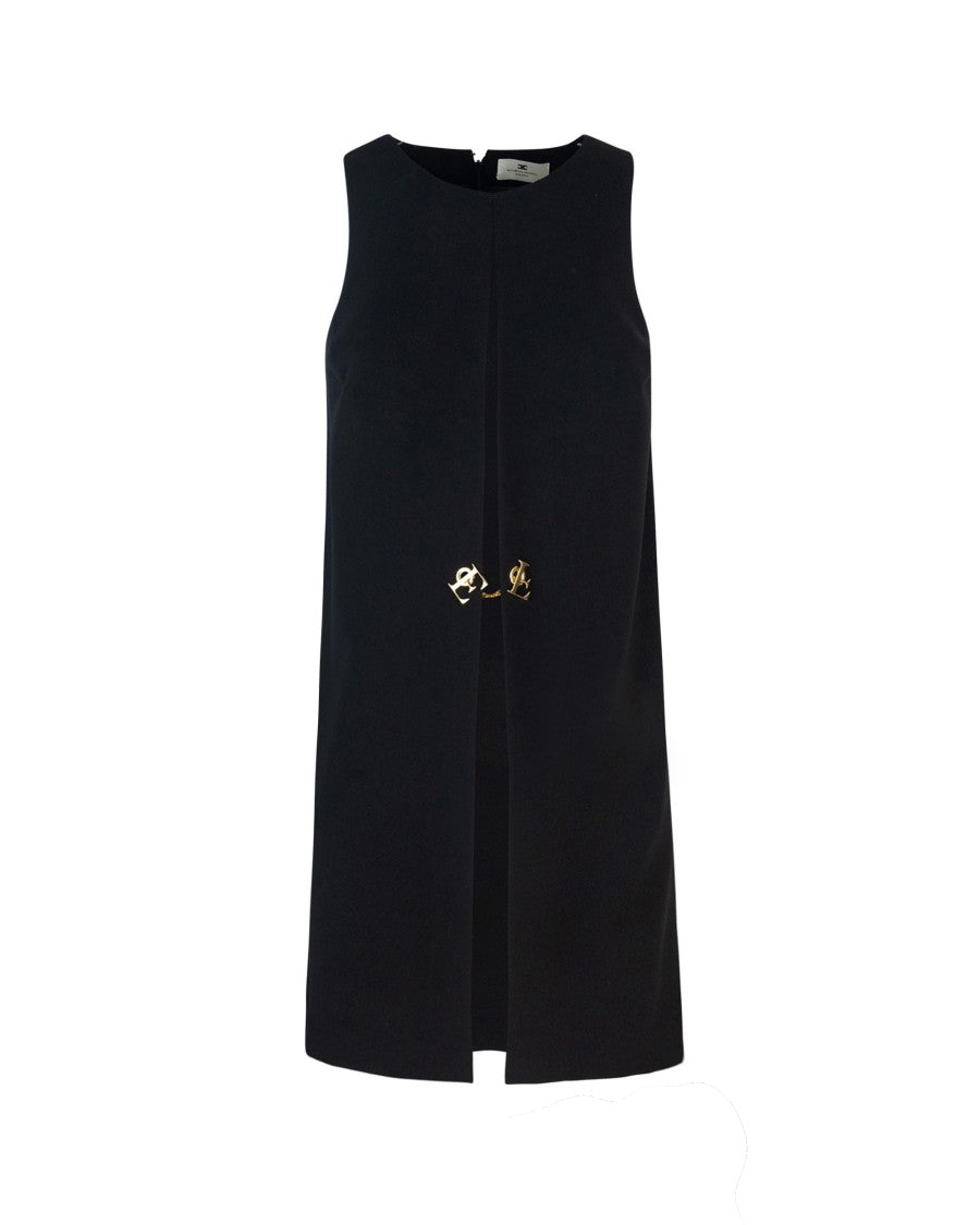Elisabetta Franchi Mini Crêpe Dress With Buckle