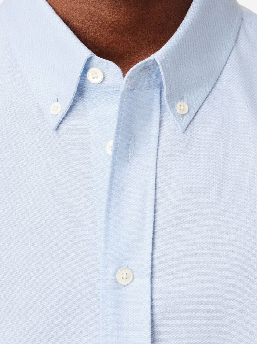 Ami Paris Sky Blue Cotton Button-Down Shirt