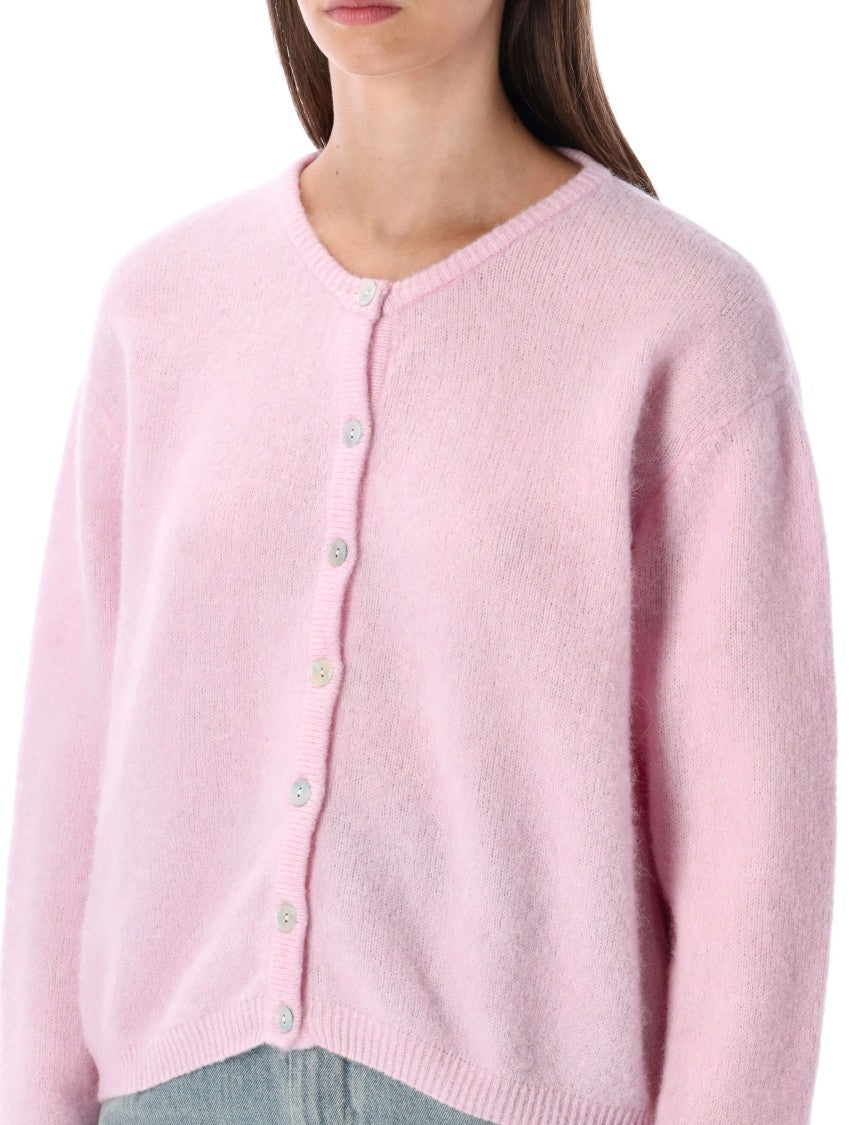 American Vintage Pastel Pink Vito Wool-Blend Cardigan