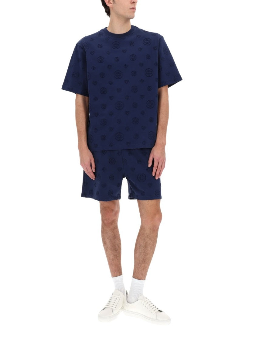Casablanca Organic Cotton Embossed Logo Casual Shorts