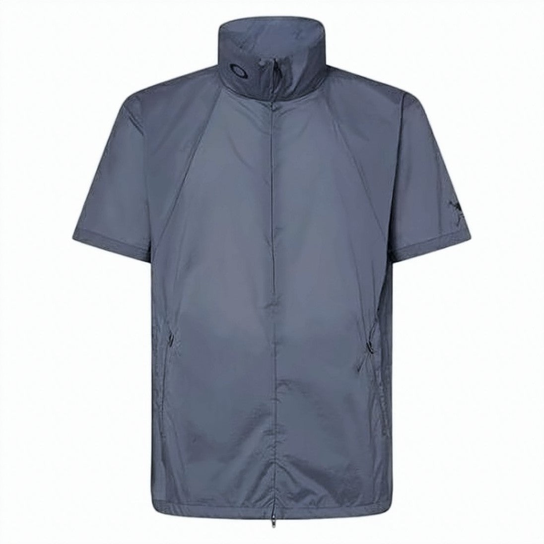 Oakley Black Jacket With Front Zipper And Minimalist Design