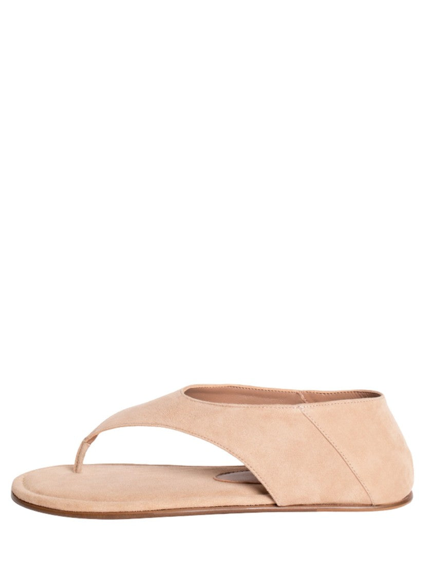 Gia Borghini Beige Wrap Around Suede Sandals