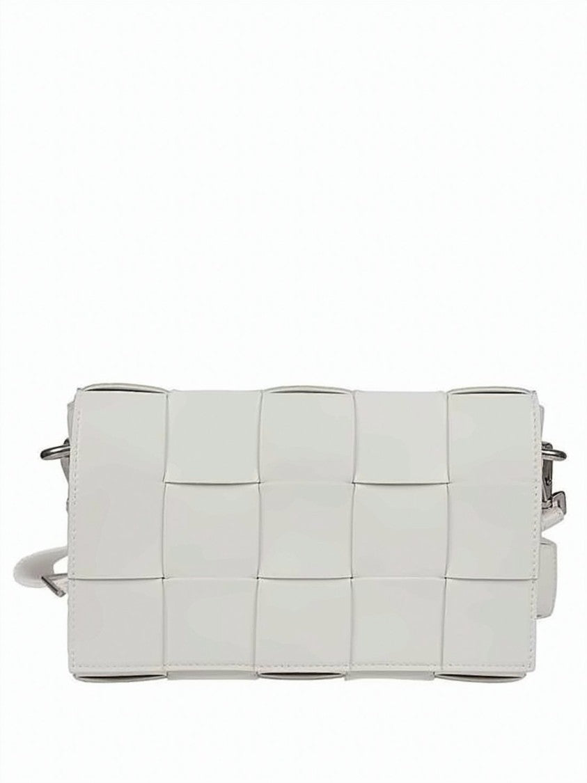 Bottega Veneta Woven Calfskin Leather Shoulder Bag With Adjustable Strap