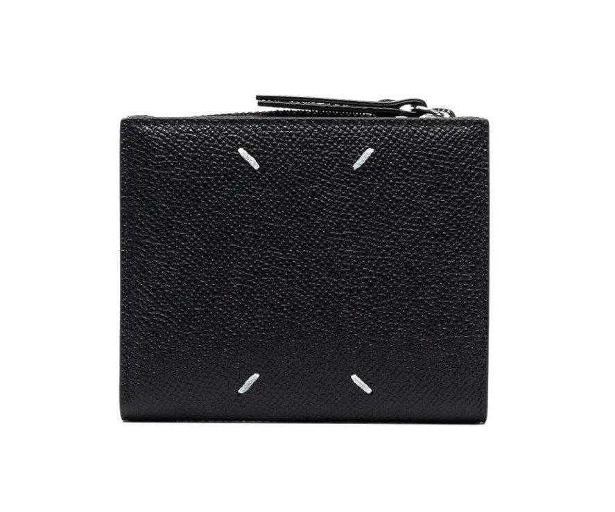 Maison Margiela Textured Calf Leather Compact Bifold Wallet
