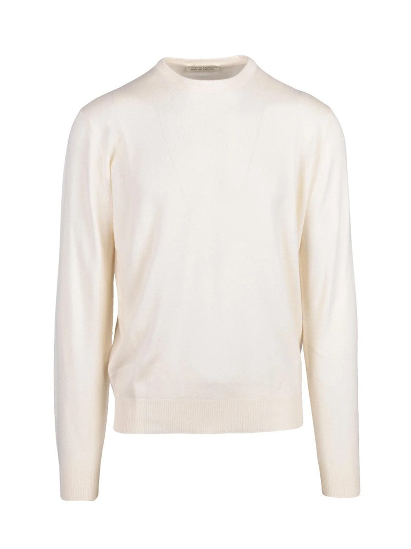 Filippo De Laurentiis Merino Silk Cashmere Blend Sweater With Minimalist Design