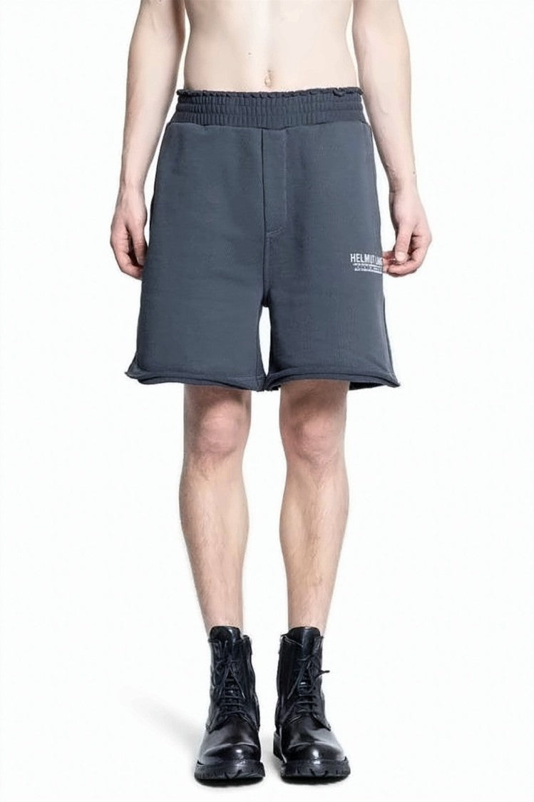 Helmut Lang Relaxed Fit Grey Shorts With Elastic Waistband