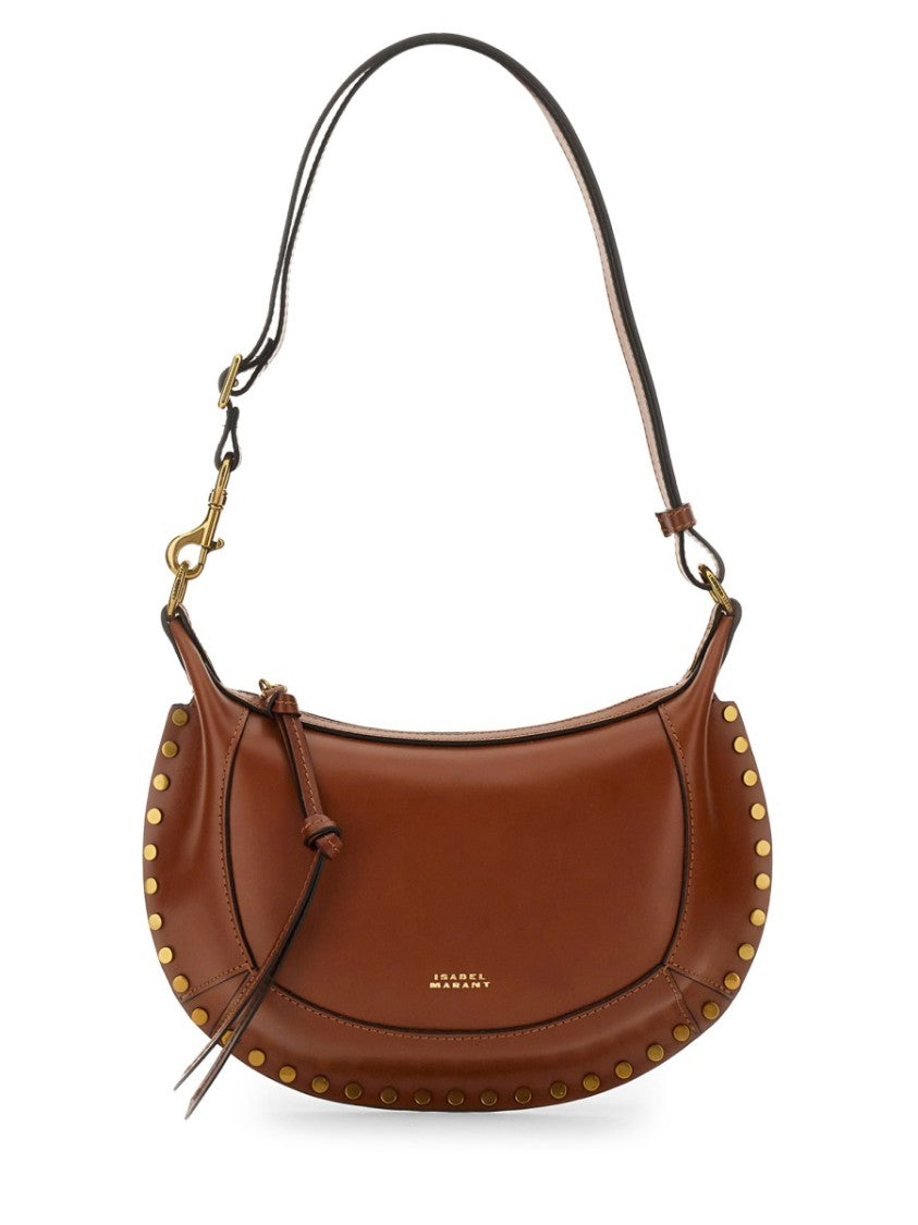Isabel Marant Crescent-Shaped Shoulder Bag With Gold-Tone Studs