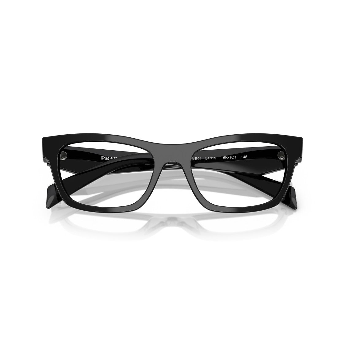 Prada 0Pr B01v Rectangular Black Acetate Eyeglasses