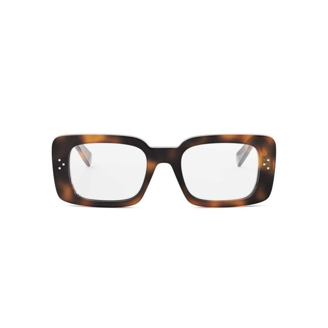 Celine Cl50163i Bold Tortoiseshell Rectangular Sunglasses