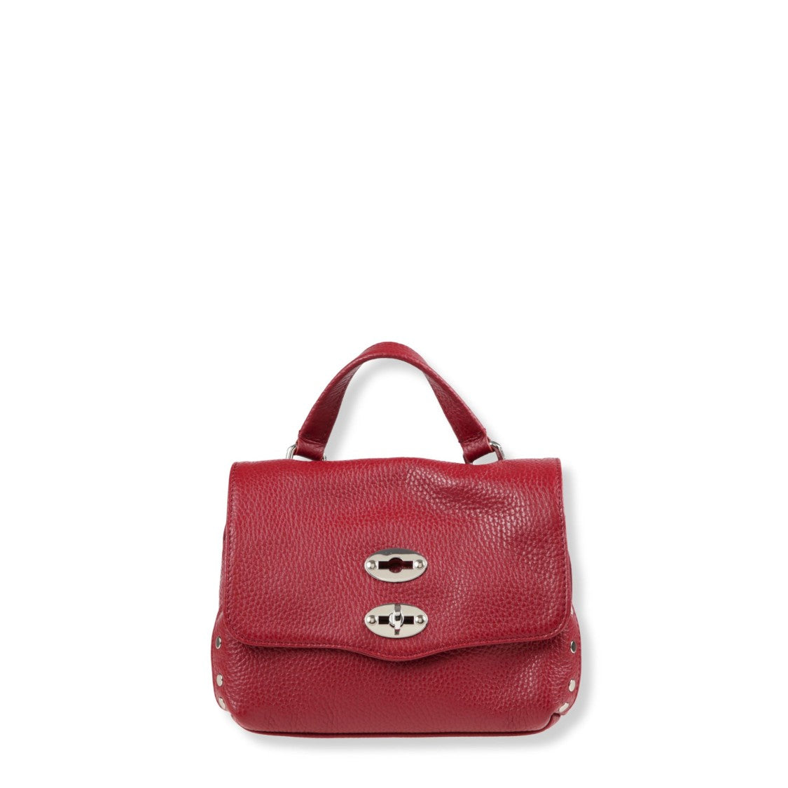 Zanellato Hammered Leather Handbag With Adjustable Shoulder Strap