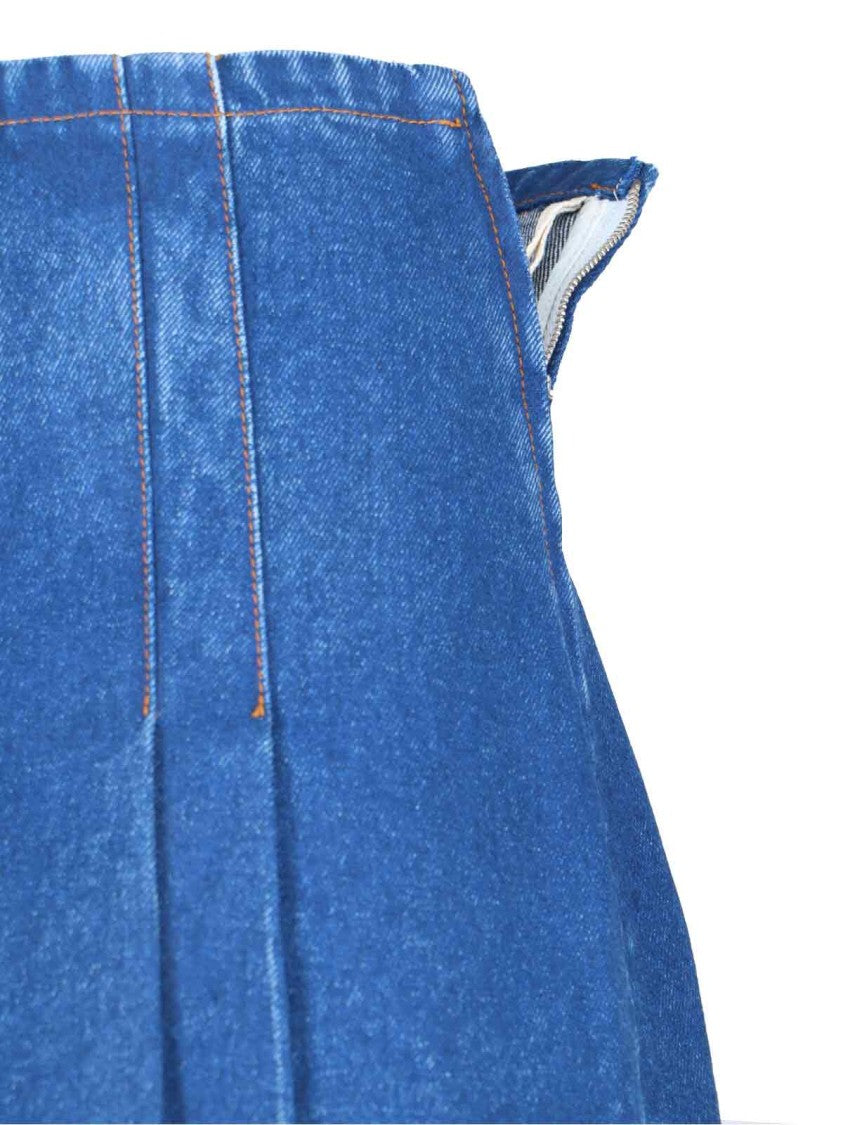 Marni Denim Midi Skirt – Blue