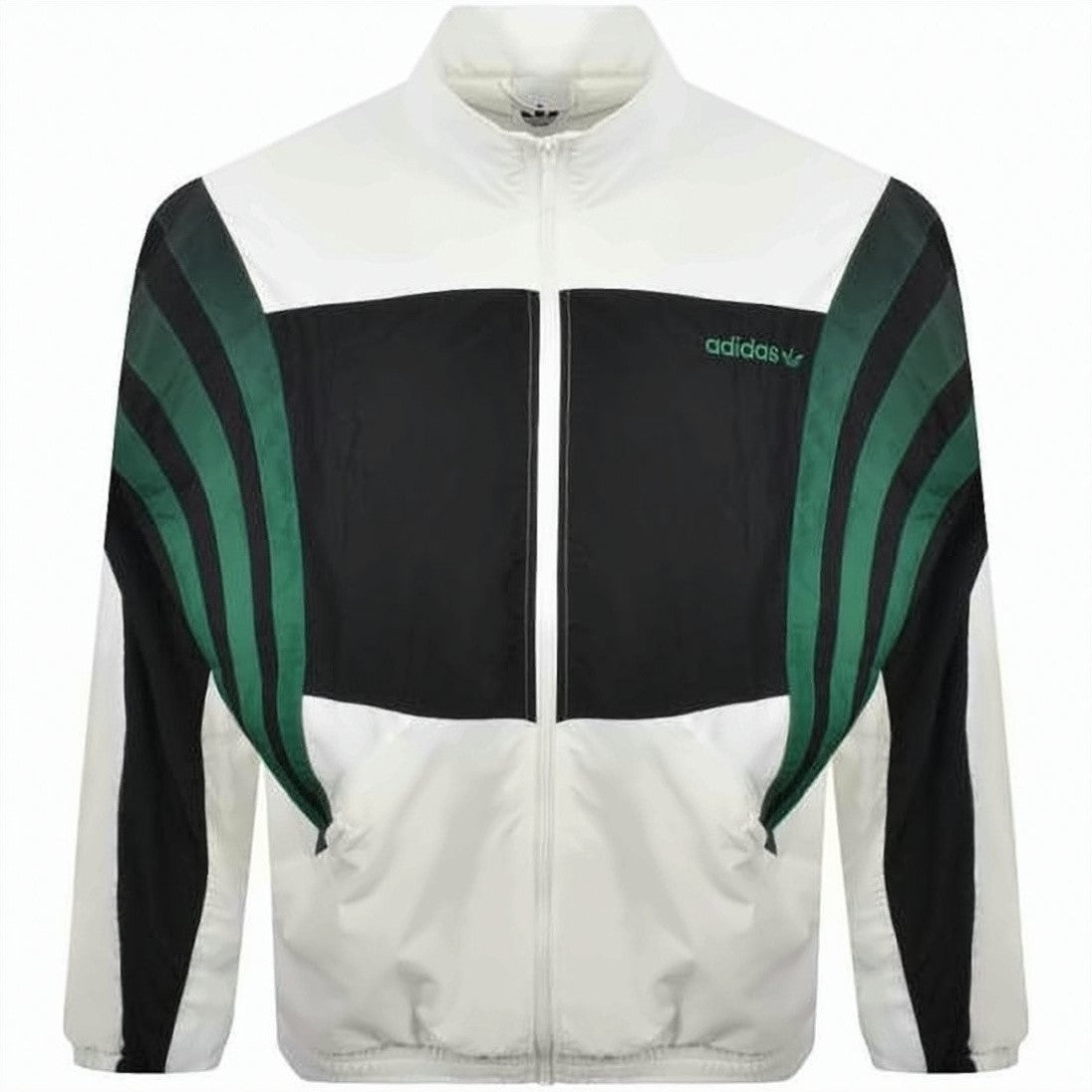 Adidas Color-Block High Collar Jacket With Zippered Front