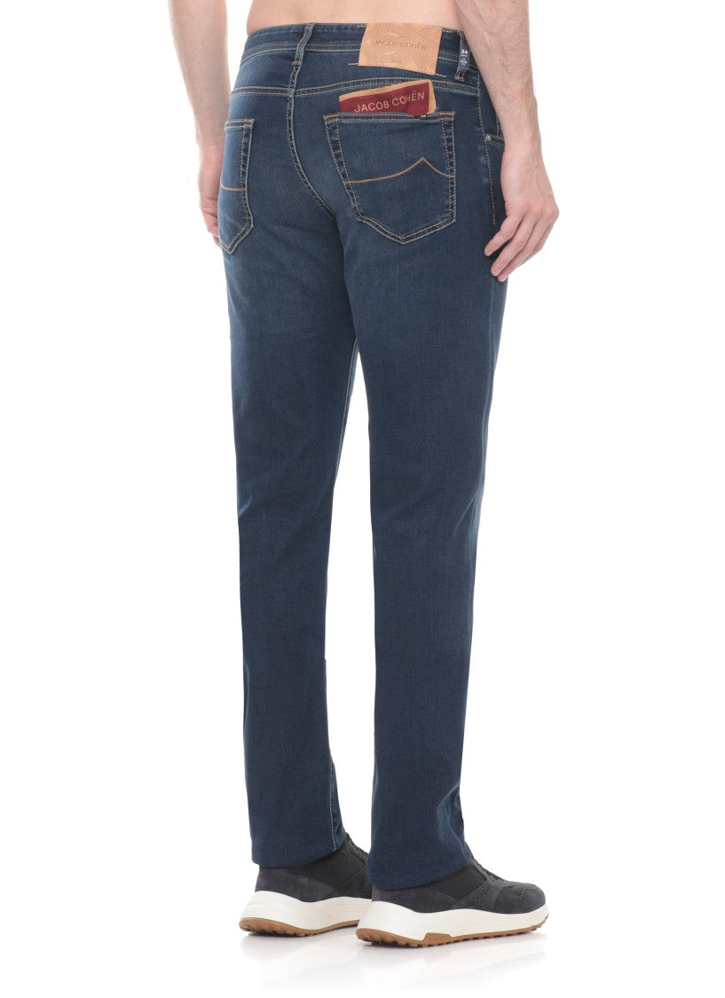 Jacob Cohen Blue Nick Slim Cotton Jeans