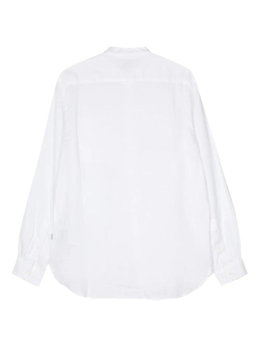 Woolrich Band Collar Linen Shirt