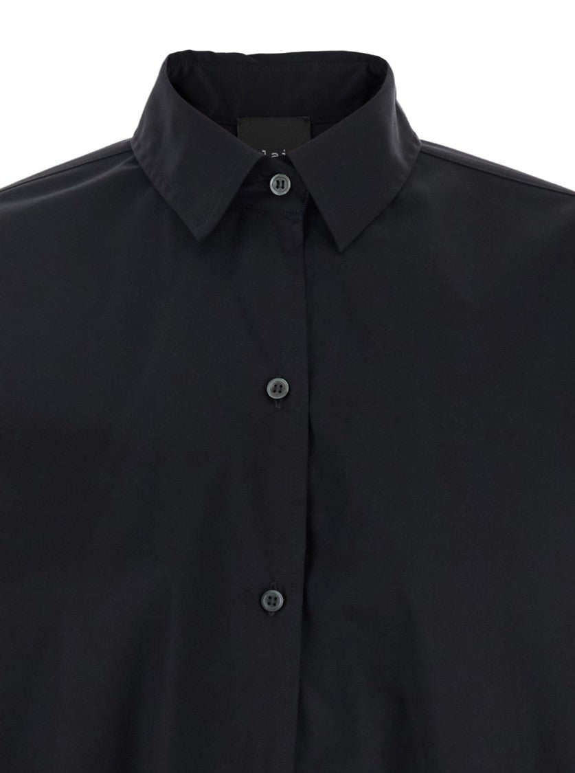 Plain Black Shirt With Classic Collar