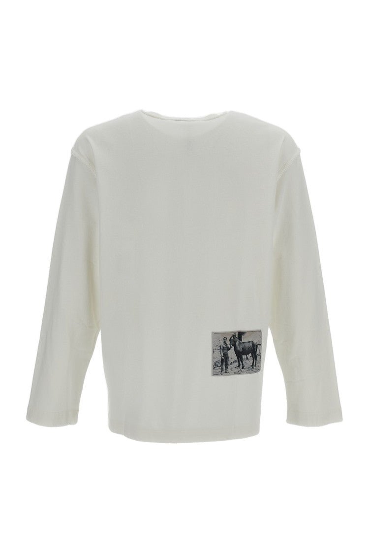 Jacquemus White Paysan Vintage Print T-Shirt