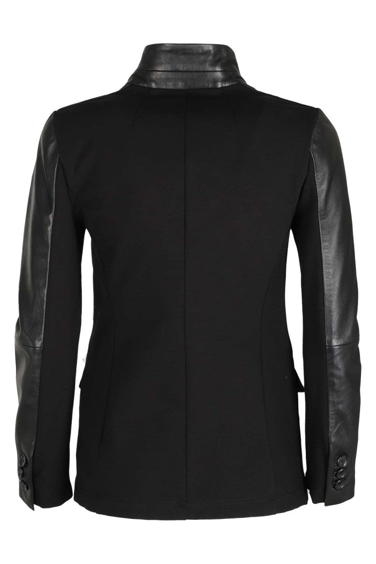 The Jackie Leathers Bici Single-Breasted Leather Blazer