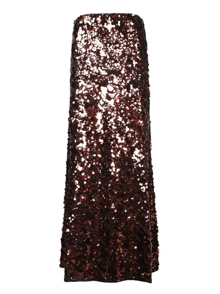 Ganni Floor-Length Skirt With Shimmering Sequin Embellishments