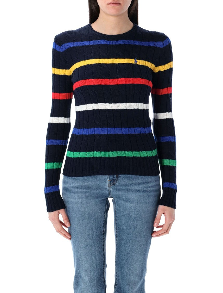 Polo Ralph Lauren Julie Striped Cable Knit Sweaters