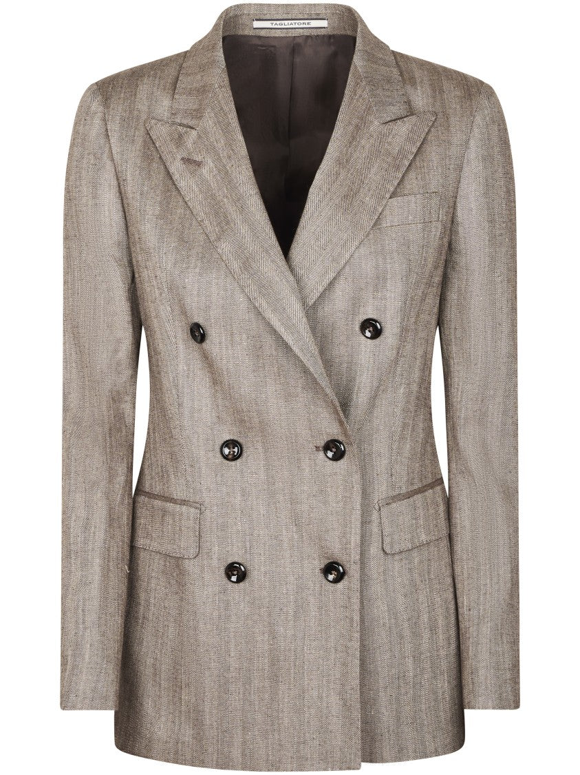 Tagliatore Parigi Double-Breasted Notch Lapel Tailored Blazer