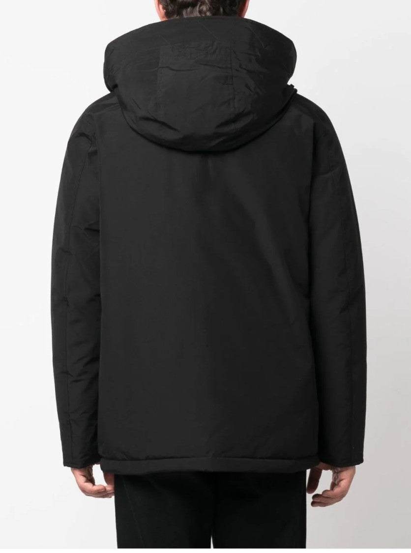 Woolrich Padded Anorak With High Collar And Flap Pockets