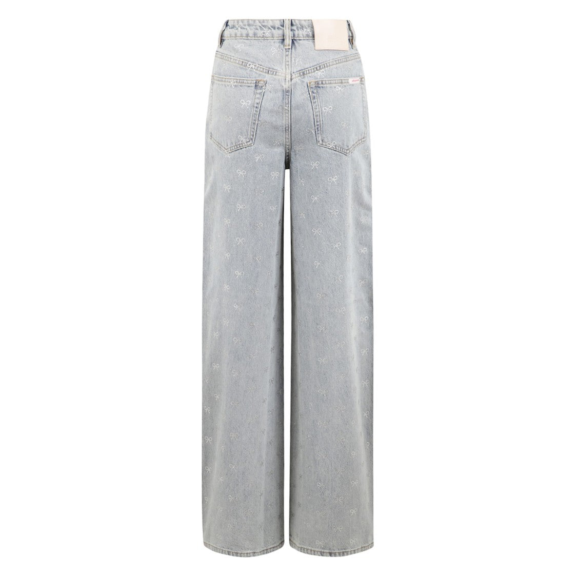 Self-Portrait High-Waisted Slim-Fit Jeans With Metallic Bow Embellishments