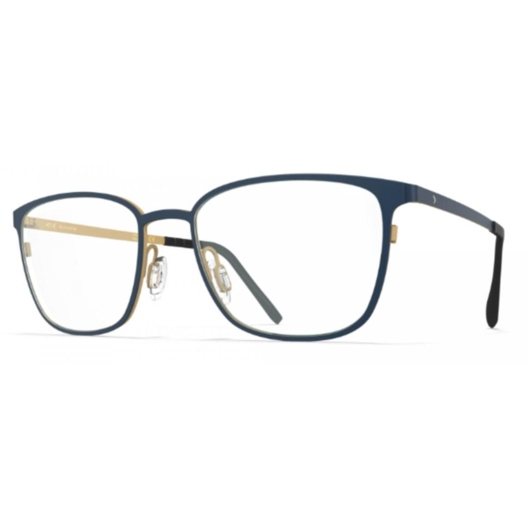Blackfin Bf1050 Skagen Rectangular Beta Titanium Eyeglasses With Gold Accents