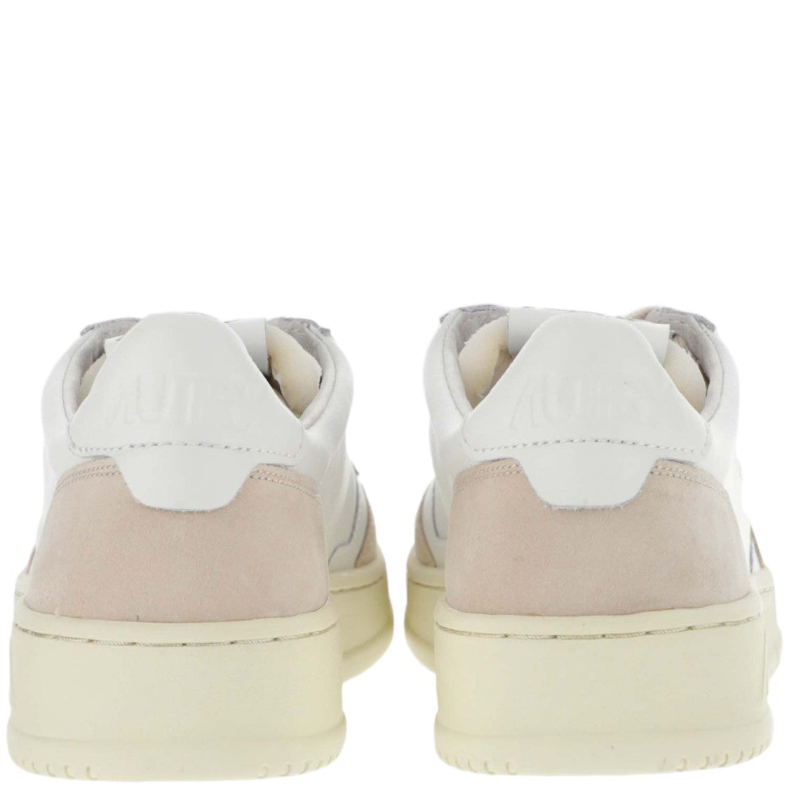 Autry Perforated Leather Sneakers With Suede Inserts And Rubber Sole