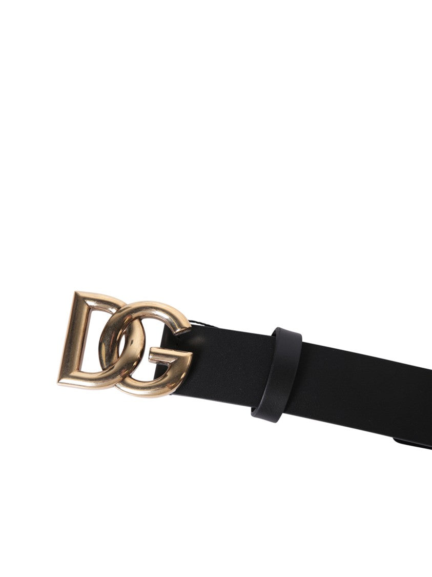 Dolce & Gabbana Black Leather Belt