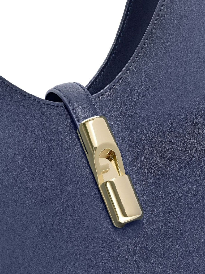 Furla Structured Handbag With Gold-Tone Clasp Detail